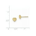 thumbnail image 2 of 14K Diamond Cut Puffed Heart Post Earrings, 2 of 2