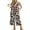 11 Khaki Black Flower, variant on Cueply Women's Summer 2 Piece Outfits Lounge Sets Sleeveless Crop Top Wide Leg Cropped Pants with Pockets