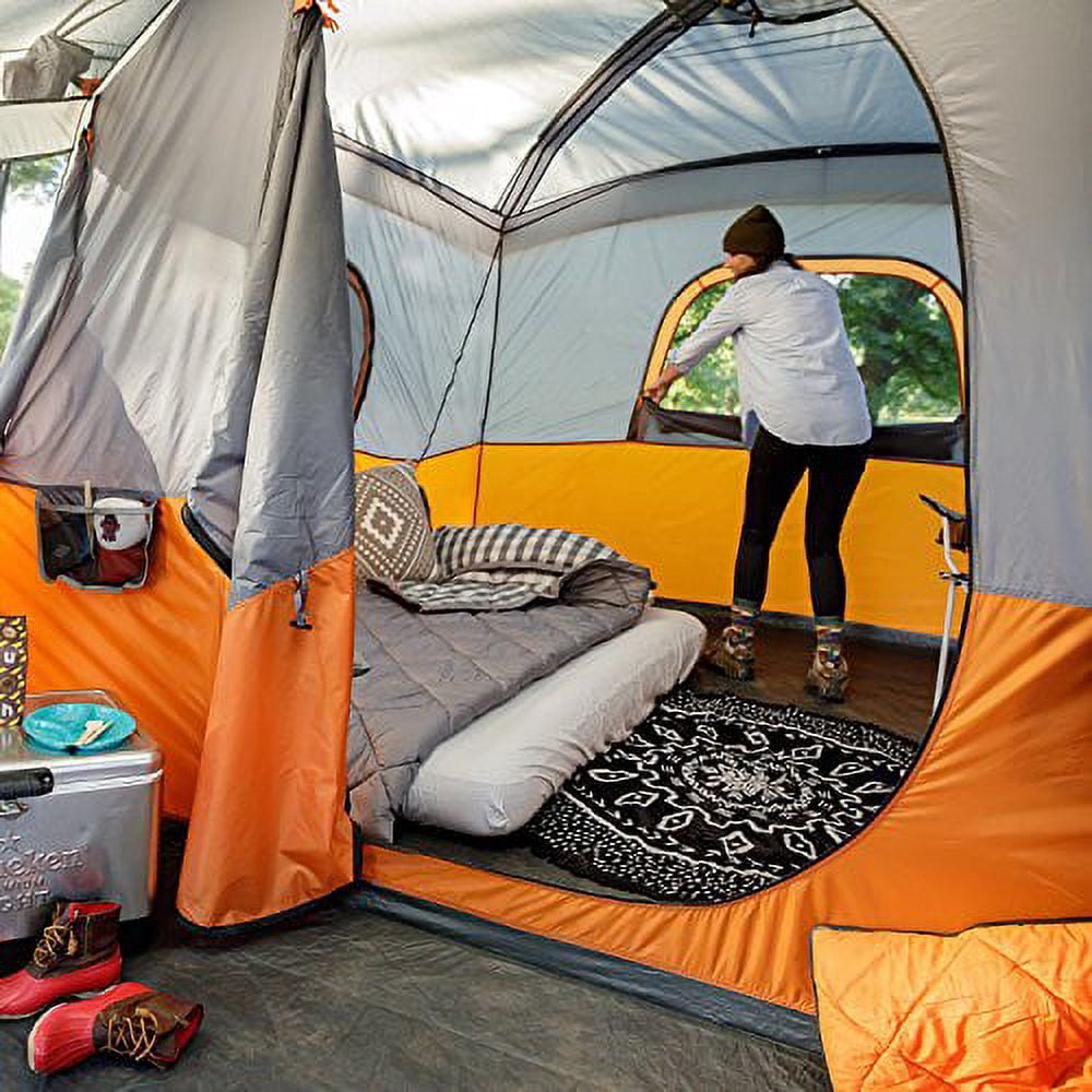 CORE 17' x 12' 11 Person Cabin Camping Tent with Screen Room, 36lbs