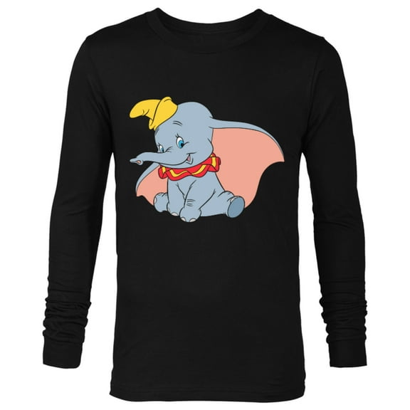 Disney Classic Dumbo Circus Elephant - Long Sleeve T-Shirt for Men - Customized-Black