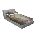 thumbnail image 2 of Ambesonne Fantasy Fitted Sheet & Pillow Sham Set, Tree Branch in Forest, Twin, Brown, 2 of 2