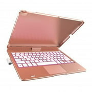 Keyquest KB201T-102RSE-W-B0 10.2 x 10.5 in. Touch Keyboard Case with Touchpad for iPad Pro, Rose Gold
