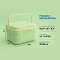 thumbnail image 4 of PINNACLE Mini Hard Shell Insulated Lunch Cooler 3L with Carry Handle, Green, 4 of 7