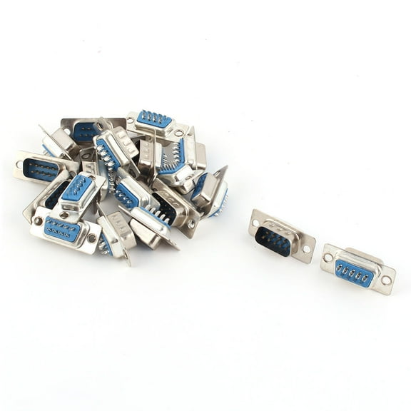 10 Pairs DB9 9-Pin Male Female Gender Plug Computer VGA Cable Connectors Adapter