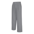 thumbnail image 7 of Dress Pants Mens Casual Baggy Wide Leg Pleated Slacks Vintage Stylish Loose Fit Work Trousers Gray XL, 7 of 7