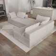 thumbnail image 5 of Modular L Shaped Sectional Sofa, Modern Upholstered Sectional Sofa Couch Set with 6 Pillows, Free Combination Sofa Couch with Armrests for Living Room, Bedroom, 5 of 9