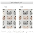 thumbnail image 4 of Yayeee Garden Flag 28" x 40" Double Sided Outdoor Yard Lawn Holiday Decorations, Gray Cat Pattern, 4 of 6