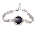 thumbnail image 1 of Eliptica modelo nebulosa cósmica del universo Pulsera de tobillera de cadena de tenis, joyería de diamantes, 1 of 3