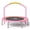 PINK, variant on CLORIS 38in Folding Trampoline - Max Load 220lbs Rebounder Fitness Trampoline with Adjustable Foam Handle, with safty Padded Cover Best Gift