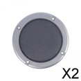 thumbnail image 1 of Paquete de 2-6 rejillas para altavoces, círculo decorativo, malla metálica para Audio de coche, 5 pulgadas, color plateado 2 piezas, 1 of 9