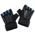 thumbnail image 3 of Guantes de fitness para hombres y mujeres, de medio dedo, transpirables, para montar a caballo, equipo de entrenamiento con mancuernas, guantes de muñeca extendidos, 3 of 4