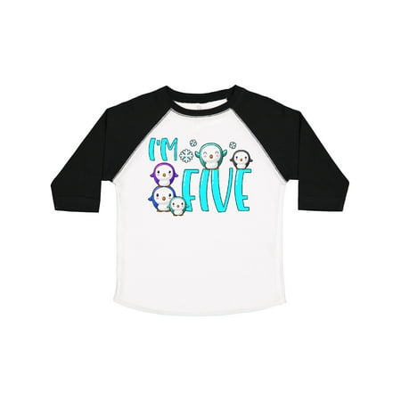 

Inktastic I m 5 Cute Penguin Birthday Party Gift Toddler Boy or Toddler Girl T-Shirt