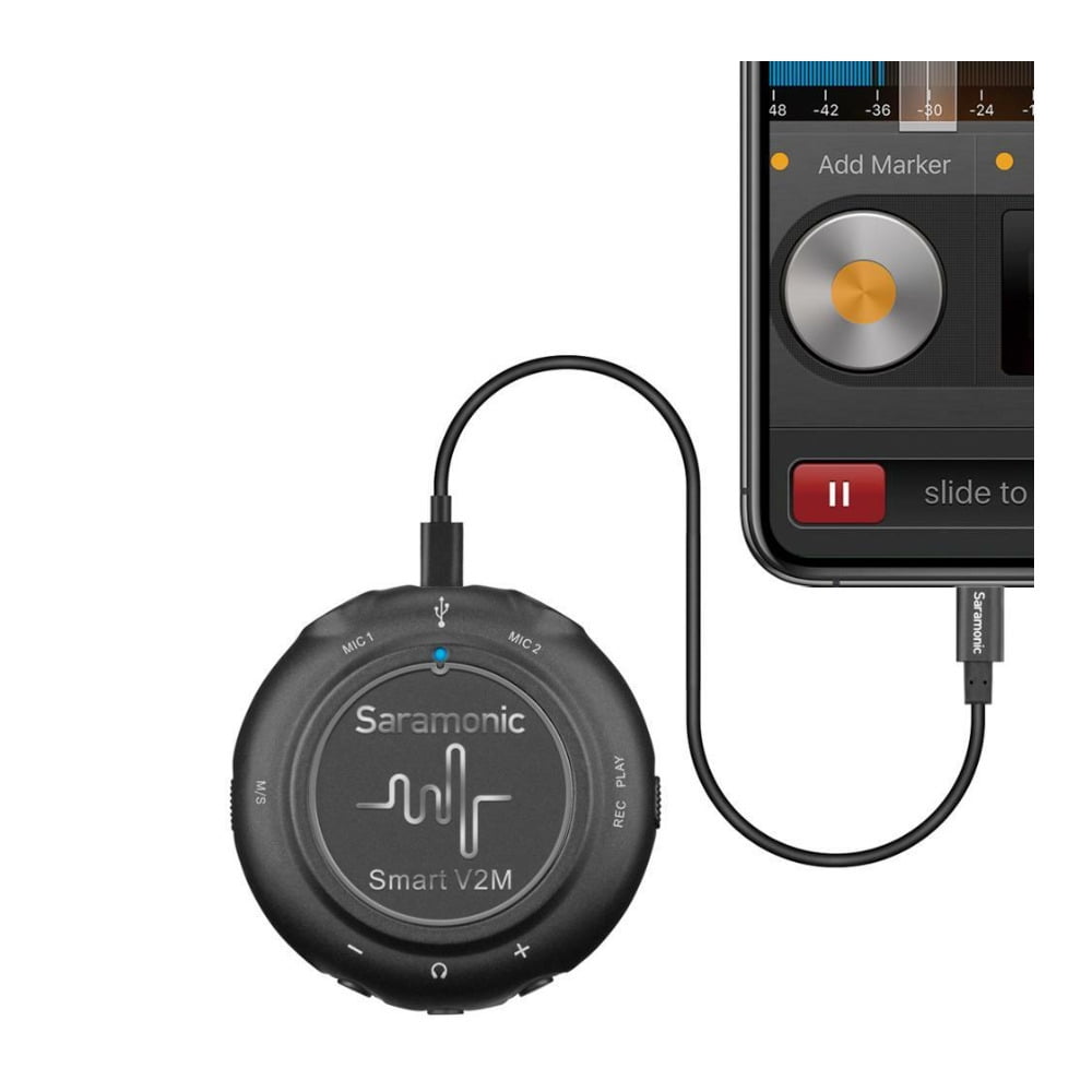 Saramonic Smart V2M Portable Audio Interface with 2 Omnidirectional Lavalier Mic