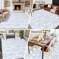 thumbnail image 5 of 6'x9' Area Rugs, Blue Boho Floral Indoor Outdoor Area Rug for Living Room Bedroom, Farmhouse Middle Century Flowers Washable Bathroom Rugs Kitchen Floor Carpet Mats Home Decor Aesthetic, 5 of 8