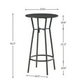thumbnail image 3 of 3 Bar Table and Chairs Set for Dining Room Industrial Counter Height Bar Chairs with Metal Back, Fabric Seat, 3 of 5