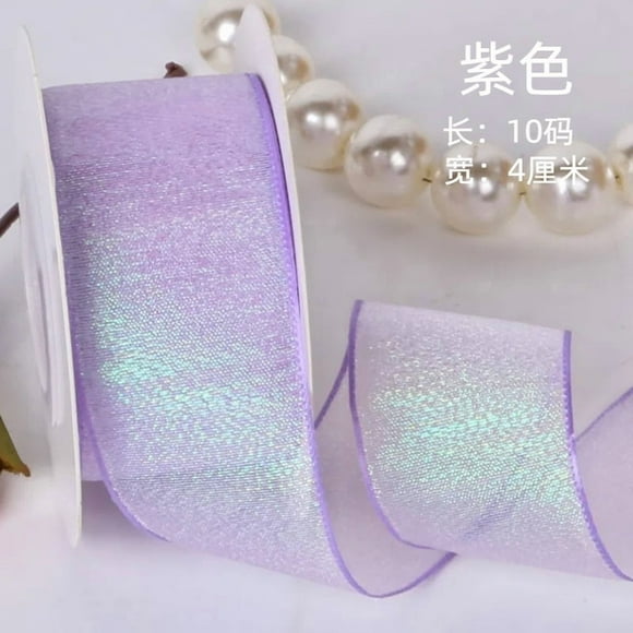 Xiao Hua 2 Pcs de Rubans en satin Violet d'Une Largeur de 1,57 Pouces et d'Une Longueur de 10 Verges, Parfaits comme Rubans de bouquet de Mariage et Rubans de Couronne Florale pour la Décoration d'Emballage Cadeau