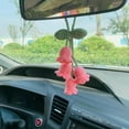 thumbnail image 3 of Lavender Crochet Flower Car Mirror Charm - Adjustable 4-Petal Rearview Hanger for Women & Girls | Handmade Car Accessory Gift for Her (Color as Pictured), 3 of 7