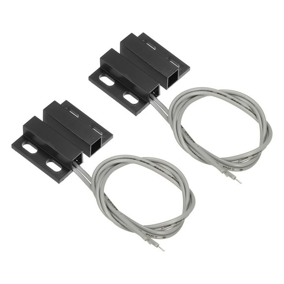 Uxcell Magnetic Reed Switch, 2 Pack NO Wired Magnetic Contact Switch, Black