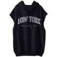 thumbnail image 3 of Women Plus Size Fashion Letter Hooded Sweatshirt Short Sleeve Loose Blouse Top Tops for Women 2xl Tops for Women plus Size Sleep Top Womens Running Shirts Athletic Tops Girls Sleep Womens Camisole, 3 of 3