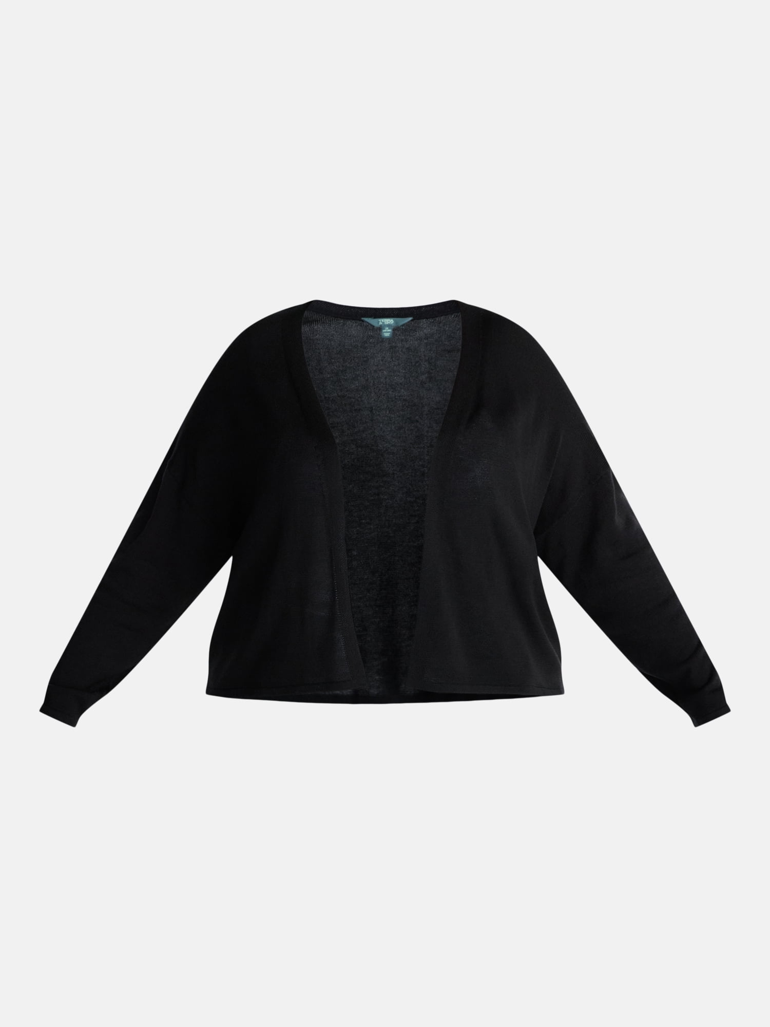 Terra & Sky Women’s Plus Lightweight Snug Cardigan with Long Sleeves, Sizes 0X-5X