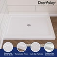 thumbnail image 3 of DV-1SB0109 48" Shower Base in White with Single Threshold Shower Pan, Non-slip Design, 3 of 4