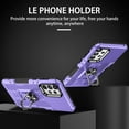 thumbnail image 3 of Military Grade Drop Impact for Samsung Galaxy A53 5G Rugged Case, 360 Metal Magnetic Car Rotating Ring Kickstand Holder Armor Heavy Duty Shockproof Case For Samsung Galaxy A53 5G,Purple, 3 of 10