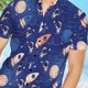 thumbnail image 2 of Camisa de manga corta con cuello y botones, blusa informal de moda para mujer, XXXXXL Summer Chic, 2 of 5