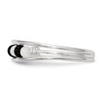 thumbnail image 3 of 925 Sterling Silver Noir Blanc Perled Réglable Orteil Anneau Ouvert Midi, 3 of 9