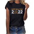 thumbnail image 1 of Camiseta de manga corta suelta con cuello redondo y estampado informal a la moda para mujer Pompotops  hfajkhk124931, 1 of 6