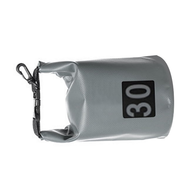 Bolsa impermeable tipo cubo, repelente al agua, bolsa seca moderna para acampar, rafting al aire libre, 30 l, color gris