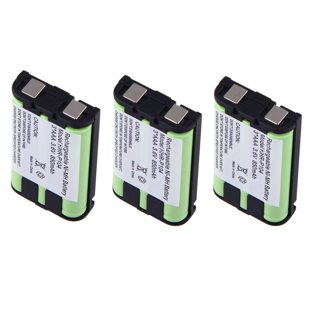 Rechargeable Cordless Phone Battery 3.6 V 5/4 AAA Ni-MH 800mAh for PANASONIC HHR-P104 2pcs