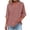 Rose Gold, variant on cocolona Summer Linen Shirts for Women 3/4 Sleeve V Neck Button Tops Fashion Casual Loose Lightweight Blouses
