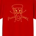 thumbnail image 2 of My Pizza Day Happy Pizza Dance Men's Red Graphic Tee-Medium, 2 of 4