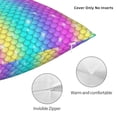 thumbnail image 3 of Yiaed Rainbow Scales2 Print Pillow Covers Super Soft Decorative Square Throw Pillow Covers Case Cushion Covers for Sofa Couch Bedroom Car Decor（No pillow core）-16"x16", 3 of 7