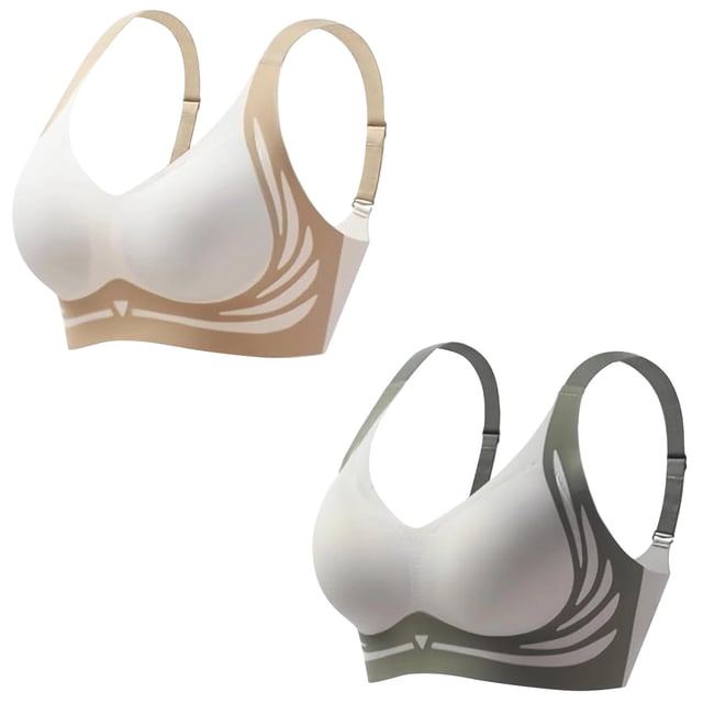 Clearance! Hontri Running Shockproof Sports Fixed Cup Bra Gold M