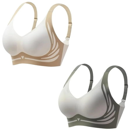 Texiao Super Gather Bra Soft Comfortable Gather Bra Wireless Push up Bra Lift Bra Women Lingerie Everyday Sports Bras  Nylon Spandex Cotton Underwear For Women Seamless  Gold Women Underwear Cotton