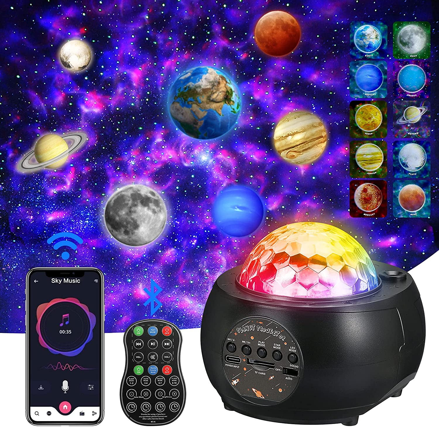SAYDY UPGRATED]Galaxy Projector,Night 