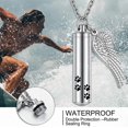 thumbnail image 4 of Cylinder Cremation Urn Necklace with Angel Wing & Pet Paw - Ashes Keepsake for Dog/Cat Memorial Jewelry, 4 of 6