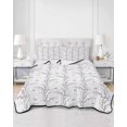 thumbnail image 3 of Purple Botanical Twin XL Size Down Alternative Comforter,Lightweight Comforter Quilt Bedding Set with Pillow Shams Butterfly Spring Floral Summer Botanical Bed Comforter Duvet Insert 68"x98", 3 of 7