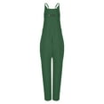 thumbnail image 5 of LEAVINGSUO Summer Fall Womens Plus Size Clearance $5 Fashion Women Casual Cold Shoulder Jumpsuit Solid Suspender Jumpsuits Wide Pocket Leg Pant Army Green XXXL, 5 of 5
