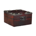 thumbnail image 2 of Caja de , caja de madera multifuncional, portátil, para escritorio, para guardar joyas, decorativa, con cerradura para anillos y baratijas., 2 of 8