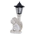 thumbnail image 4 of Estatua de querubín de resina con luz solar, 13,5 x 13 x 36 cm, figura de jardín versátil Izquierda, 4 of 9