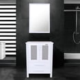 Bathroom Cabinet Wooden Dressing Table with Mirror & 2 Drawers Vanity ...