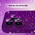 thumbnail image 4 of Compatible with iPhone 14 Pro Max Glitter Case Women Girls Bling Sparkle Phone Case Camera Lens Protection Slim Soft Bumper Shockproof Protective Cover for iPhone 14 Pro Max 6.7 inch, Purple, 4 of 12