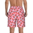 thumbnail image 3 of Kdxio Strawberry Pattern Mens Casual Shorts - Drawstring Summer Beach Sports Shorts for Men, 3 of 9