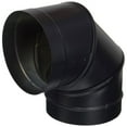 thumbnail image 6 of DuraVent DuraBlack 6 Inch Single Wall Stove Pipe 90 Degree Elbow, Black, 6 of 9