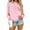 Pink, variant on BLVB Mock Neck Sweatshirt Women Loose Long Sleeve Fall Tunic Tops Solid Color Dressy Casual Fashion Pullover with Pocket