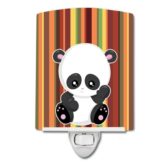 Striped Panda Ceramic Night Light