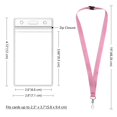 thumbnail image 3 of Lanyards de 48 piezas color rosa con cierre de seguridad y porta gafetes impermeables, 3 of 6