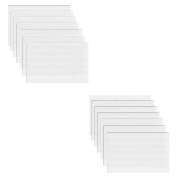 Refrigerator Mats for Shelve, 14 PCS Liners Washable Fridge and Cabinet Transparent